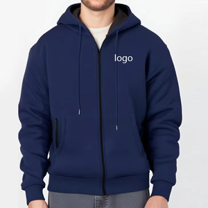 Dernier modèle de sweat à capuche zippé personnalisé avec logo, veste à capuche streetwear pour homme de haute qualité, pour l'extérieur, l'hiver - Product Image 3