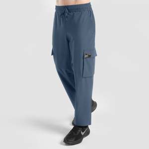 Pantalon de golf baggy taille haute pour homme, coupe micro-ajustée, taille XL, en tissu tissé léger, logo personnalisable, gris foncé, idéal pour l'été et le printemps - Product Image 3