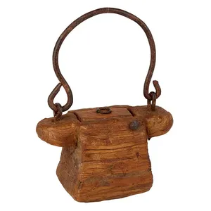 Teliya น้ำมันไม้โบราณทำด้วยมือสามารถเรียบง่ายเรือสไตล์โบราณสำหรับตกแต่งบ้านสวนชาติพันธุ์ภายในดอกไม้ประดิษฐ์ - Product Image 2