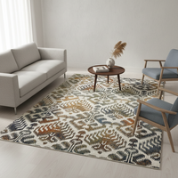 Tapis Erdenet en laine de Mongolie PA, écologique, résistant au feu, fabriqué à la machine, à poils moyens, motif abstrait moderne, collection Miracle
