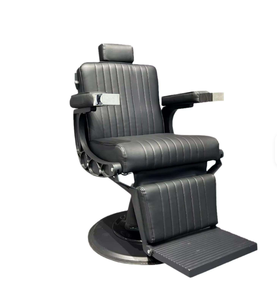 ACHETER NOUVELLE CHAISE DE COUPE DE CHEVEUX HYDRAULIQUE MODERNE POUR SALON DE COIFFURE AVEC POIGNE DE PIED EN ACIER INOXYDABLE ET HAUTEUR AJUSTABLE EN CUIR - Product Image 2