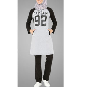 Nouvelle mode, taille plus, personnalisable, sweat-shirt de haute qualité, vêtements de sport, ensembles pour femmes musulmanes avec poches - Product Image 1