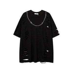 Camiseta de Hombre Lisa de Algodón 100% Pesado, Personalizable, Estilo Desgastado, Talla Grande, MOQ Bajo - Product Image 6