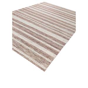 Abrash Blue Striped Flat Weave <b>Wool</b> & Viscose Rugs ADWV-13053 for Home Use - Product Image 2