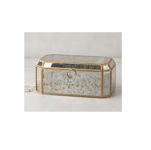 Antique Glass and Brass <b>Jewelry</b> <b>Box</b> Customized Design Indian Art INC Wholesale Exporter - Product Image 1