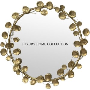 Encantador Marco de espejo de pared de diseño de latón antiguo con adornos artesanales únicos para un atractivo rústico y vintage - Product Image 2