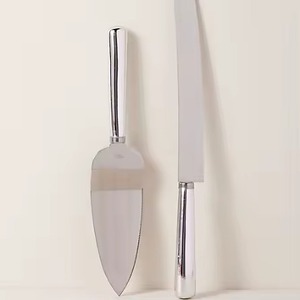 Juego de cuchillo y servidor de pastel para eventos de boda forjados a mano - Product Image 6