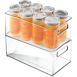 2 X Clear Kitchen Storage <b>Bin</b> with Handle for Refrigerators & Cabinets - Product Image 2