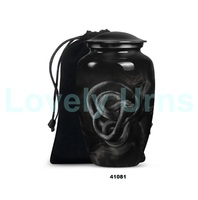 Vente chaude Grande Urne Adulte De Crémation De Serpent En Aluminium Pour Cendres Humaines Avec Sac De Velours Gratuit