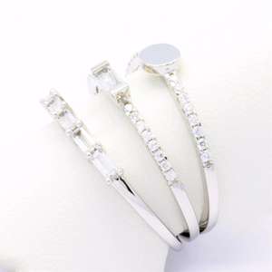 Hot Sale Trendy Elegant 925 Sterling <b>Silver</b> Women's Wedding Bands <b>Ring</b> Zirconia Rhodium Plated Fashion <b>Stacking</b> <b>Rings</b> for - Product Image 5