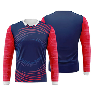 Camiseta de fútbol personalizable al por mayor, camiseta de fútbol de manga larga con impresión por sublimación, diseño uniforme personalizado - Product Image 1