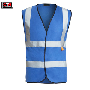 Chaleco reflectante de alta visibilidad personalizado al por mayor, chaleco de seguridad al aire libre para construcción, bolsillos, ropa reflectante sin mangas, logotipo personalizado - Product Image 4