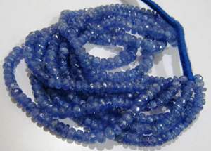 Cuentas Redondas Facetadas de Tanzanita Natural de 5mm a 7mm, Color Azul, Hilo de 8 Pulgadas de Largo, Alta Calidad, Marca Eminent Jewel - Product Image 2