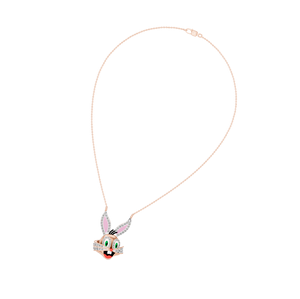 14K oro auténtico joyería fina conejito de dibujos animados laboratorio cultivado diamante colgante IGI certificado lindo OEM ODM colgantes y dijes - Product Image 3