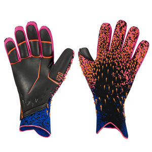 Gants de gardien de but de Football en cuir de qualité professionnelle Grip supérieur Protection du pouce des doigts antidérapante Dragonne sécurisée réglable - Product Image 2