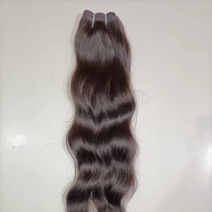 Pretty Indian Human Hairs Natural Remy Weft Bundles 100% Temple Hair Extensión de cabello crudo - Product Image 1