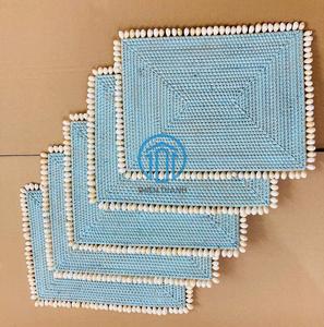 Handmade Rattan <b>Placemat</b> with Seashell Border Natural Woven <b>Table</b> Mat for <b>Dining</b> <b>Table</b> Setting and Eco-Friendly Home Decoration - Product Image 6