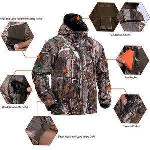 Veste de chasse personnalisée pour homme en polyester, imperméable, respirante, isolée, camouflage, toile de haute qualité, pour l'extérieur, printemps-automne, imprimée - Product Image 4