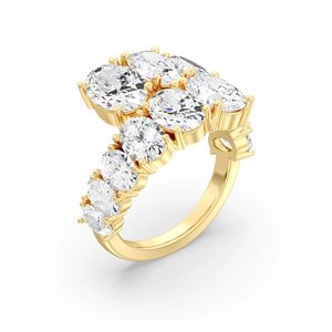 แหวนเพชรทรงรีแบบโอเวอร์ล็อค - Product Image 2