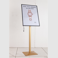 Offre Spéciale fond carré 50*70cm LED affiche signe boîte à lumière affichage unipolaire illuminé noir/argent/or publicité