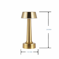 Lampe de table rechargeable moderne pour bar, hôtel, restaurant, portable, à intensité variable, source de lumière LED avec télécommande et base