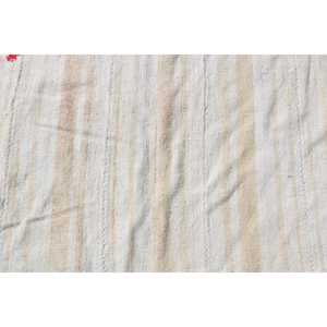 พรมวินเทจตุรกี ขนาด 2.5x5.7 ฟุต, พรมขนสัตว์โมร็อกโกสีขาวขนาดเล็ก - Product Image 4