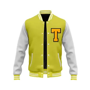 Chaqueta personalizada de alta calidad para hombre, chaqueta para hombre de invierno con manga de cuero, chaquetas universitarias para hombre - Product Image 3