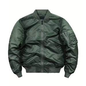 บอมเบอร์แจ็คเก็ตบอมเบอร์สำหรับผู้ชายเสื้อแจ็คเก็ตขนแกะขนาดใหญ่สำหรับฤดูหนาว - Product Image 1