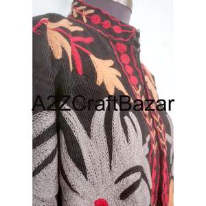 Chaqueta Corta Étnica Bordada a Mano, Chaquetas Cortas para la Temporada de Invierno, Ropa de Abrigo Tradicional de Moda al por Mayor para Mujer - Product Image 3