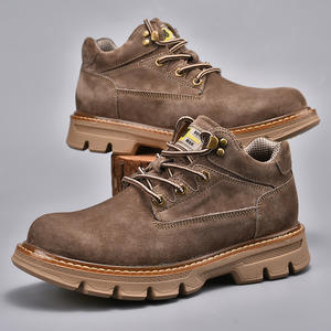 Botas Martin para Hombre, Botas de Cuero de Moda de Media Caña, Resistentes a Impactos, para Exteriores, en Oferta, Hechas a Mano, Casuales, para Caminar a Diario - Product Image 4