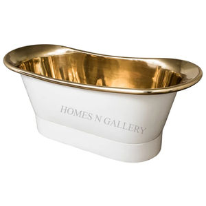 Baignoire autoportante de style classique de luxe de haute qualité faite à la main avec un égouttoir en laiton de forme ovale pour tremper votre salle de bain - Product Image 6