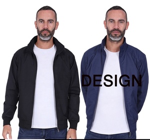 Blouson aviateur à la mode pour hommes Blouson ras du cou en polyester de couleur unie avec poches à la main pour hommes de l'usine du Bangladesh - Product Image 2