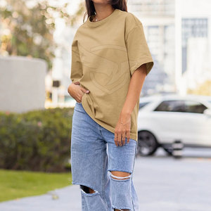 Nuevo estilo Ropa de verano Mujeres Camisetas Manga corta Tela de algodón Camisetas de gran tamaño para adultos Venta en línea - Product Image 5