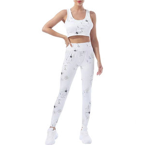 Conjunto Deportivo de 2 Piezas, Brasier y Pantalones Sin Costuras, Ropa Deportiva con Estampado Digital Personalizado, Leggings de Yoga con Cintura Elástica para Gimnasio y Fitness - Product Image 3