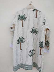 เสื้อแจ็กเก็ตพิมพ์ลายโบราณสำหรับทุกเพศ,เสื้อโบฮีเมียนคานทาแฟชั่นแขนยาวพิมพ์ลายทำด้วยมือพร้อมเข็มขัด - Product Image 5