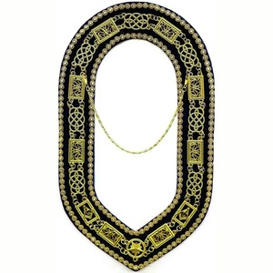 Vente en gros de tablier de rite écossais brodé à la main en 3D, conçu sur mesure, avec col, accessoires en tissu très vendus - Product Image 3