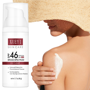 Protector Solar Coreano de Marca Privada XUEYI, Resistente al Agua, No Grasoso, Bloqueador Solar Mineral Orgánico Natural, Crema con FPS 48 - Product Image 1