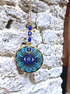 Ojo Turco DAFNI de 13 CM, Hecho a Mano, con Relieve, Magnético, de Vidrio, Tradicional, Promocional, Novedoso, para Decoración de Pared - Product Image 6