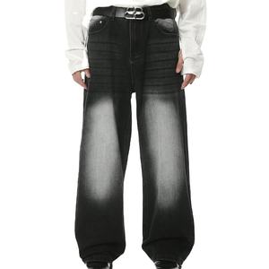 Pantalones Vaqueros Azules de Alta Calidad para Hombre, Estilo Holgado, Lavado Medio, Técnica Streetwear, Moda Hip Hop - Product Image 6