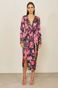 Vestido largo con estampado Floral para mujer, vestido tejido Sexy ecológico, botón de encaje, decoraciones con cremallera, ropa de fiesta diaria lavable para - Product Image 2