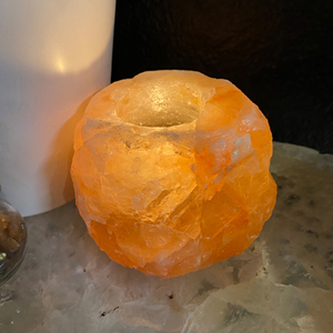 Nouveau Bougeoir en Sel de Cristal Naturel de l'Himalaya Fait Main au Toucher Réel Économique Décoration Romantique pour la Maison pour les Mariages et l'Artisanat - Product Image 6