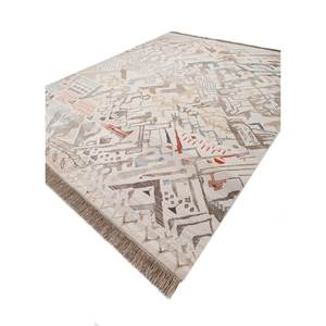 Manchaha Hand Knotted Wool & Bamboo Silk Rugs Ivory 10mm Thick Abstract Pattern for Home & <b>Hallway</b> Rectangle Model-Les-2568 - Product Image 2