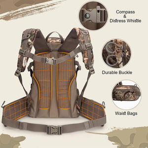 Büyük kapasiteli su geçirmez 35L naylon Camo avcılık sırt çantası yay dişli aksesuarları yürüyüş için silindir çanta uzun ömürlü açık - Product Image 3