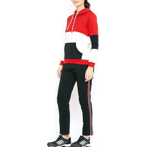 Chándal 100% de algodón Tech Fleece para mujer, chándal liso de gran tamaño de dos piezas de alta calidad para mujer - Product Image 3