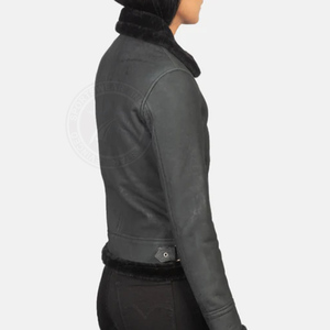 Trench en cuir de mouton femmes automne hiver 100% cuir véritable haute qualité avant Logo coupe-vent écologique - Product Image 5