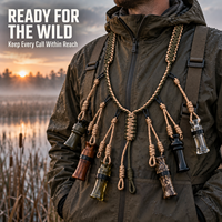 Cordon de maintien en nylon pour le sonnettoir de chasse, étanche haute pression, avec ajustement réglable au cou et plusieurs passants anti-chute