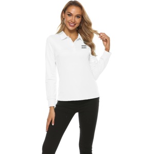 Ropa de mujer, polos de golf de manga larga, polos ligeros de secado rápido que absorben la humedad, polos atléticos de tenis para mujer - Product Image 1