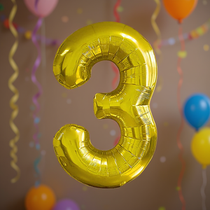 ลูกโป่งปาร์ตี้เลิฟ นูเมโร โกลด์ N3 100 ซม. 12 ชิ้น/ถุง - Product Image 3