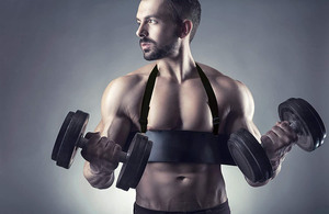 ปืนยกน้ำหนักสำหรับโรงยิม,ประคองแขนออกกำลังกายแบบปรับได้ - Product Image 2