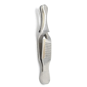Pince à épiler Premium Bulldog à action croisée pour extensions de cils, à dents entièrement dentelées, droite, instrument chirurgical - Product Image 4